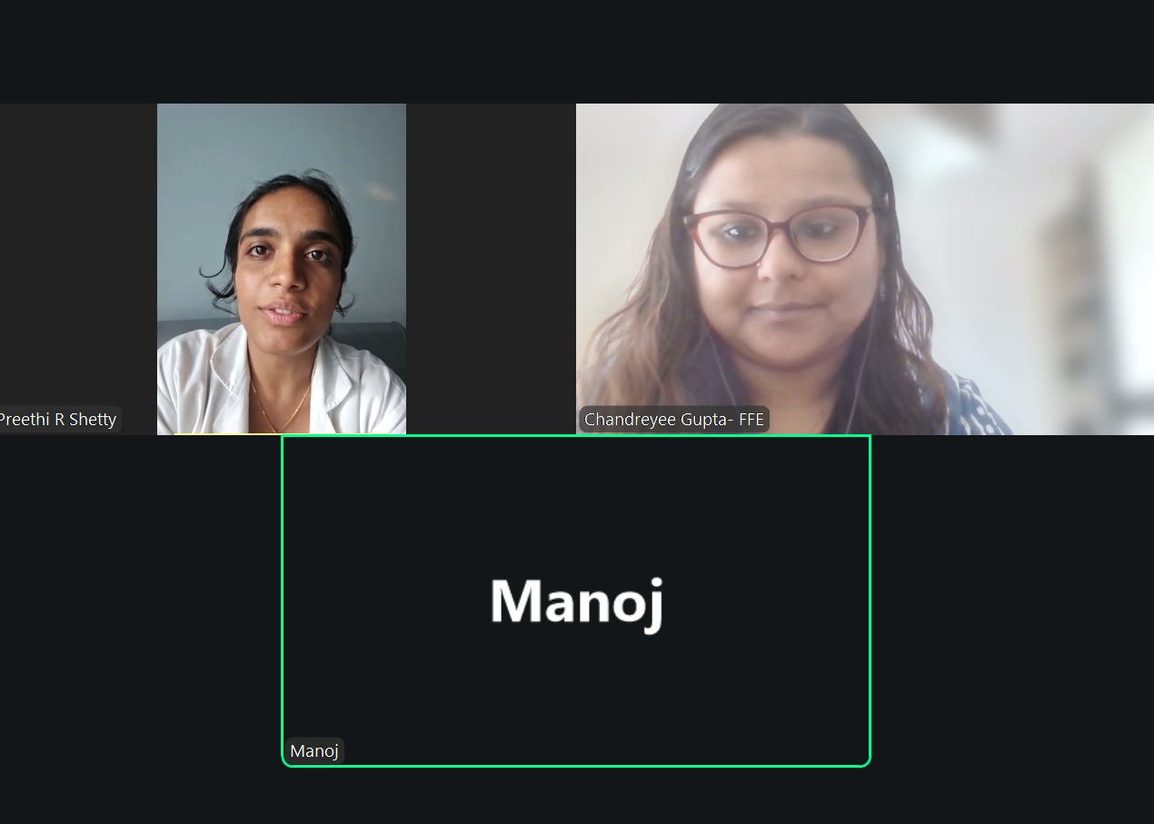Manoj Gupta with scholar