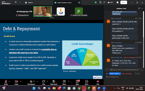Financial Literacy webinar slide