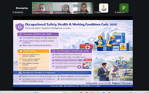 Occupational Health webinar slide