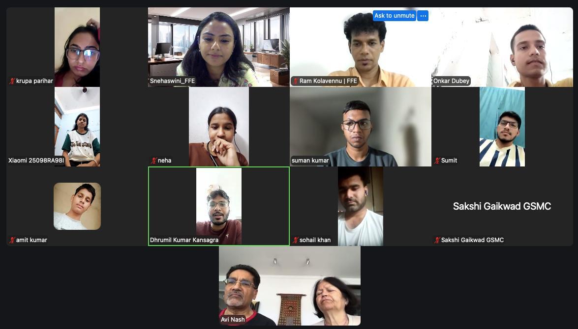 Donor Scholar Interaction with Mr. Avi and Dr. Sindhu Nash, Indira Foundation