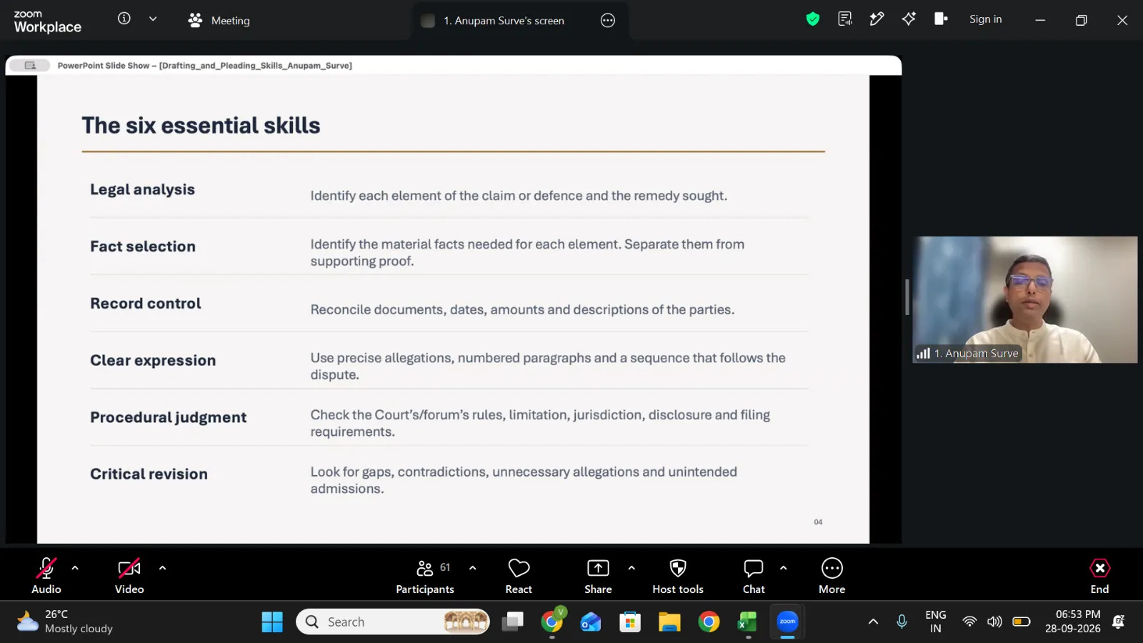 FFE Law Scholars Group Session on Drafting and Pleading Skills