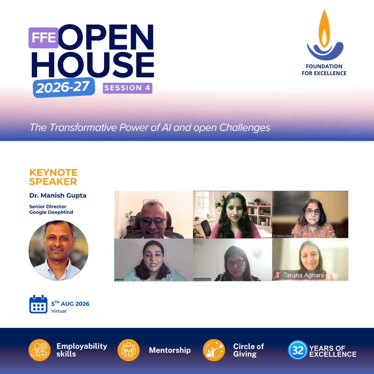 FFE Open House 2026-27 Session 4, Dr. Manish Gupta