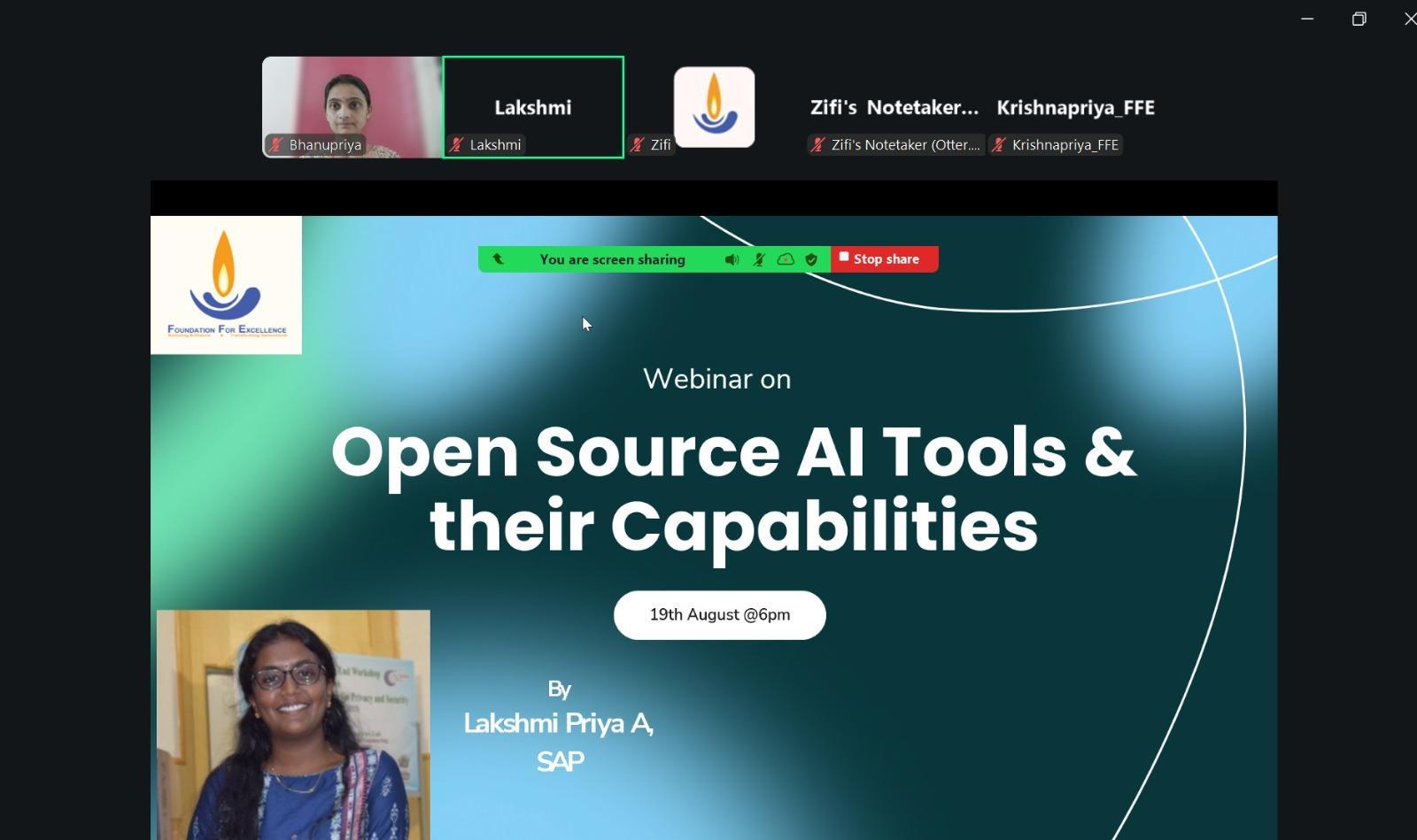 Webinar: Open Source AI Tools & their Capabilities
