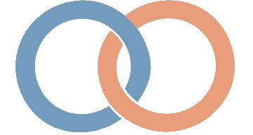 Two interlocking rings
